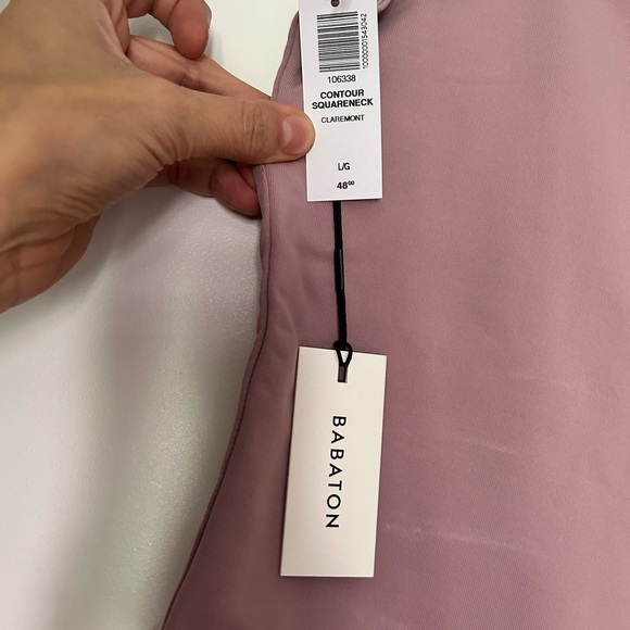 Aritzia Babaton Contour Squareneck Bodysuit sleeveless size Large - Picture 4 of 6